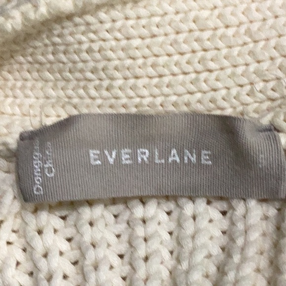 Everlane The Texture Knit Button-Up Cardigan Sweater Butter Cream Size Small - Picture 8 of 10